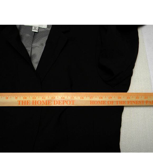 Banana Republic Black Stretch Blazer Size 16 Tall Once Button Career Work Jacket - Picture 7 of 10